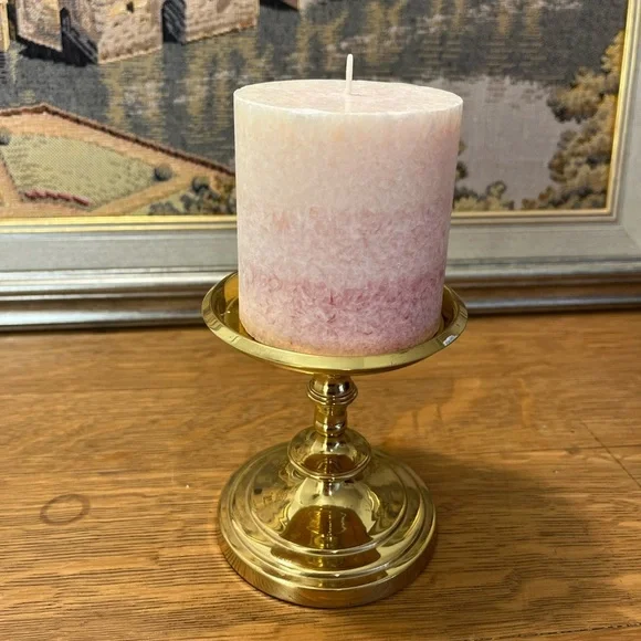 VINTAGE BRASS-STYLE CANDLE HOLDER - Picture 8 of 13